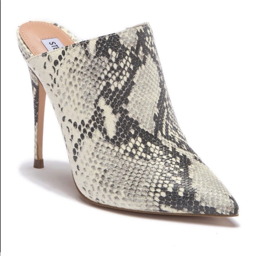 Darlene Natural Snake Mule Stiletto Size 8